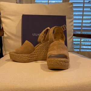 BRAND NEW Stuart Weitzman Suede Wedges  9.5